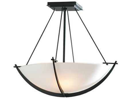 Hubbardton Forge Compass 3-Light Glass Bowl Semi Flush Mount