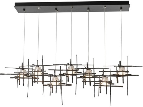 Hubbardton Forge Tura 7-Light Glass Linear Island Pendant