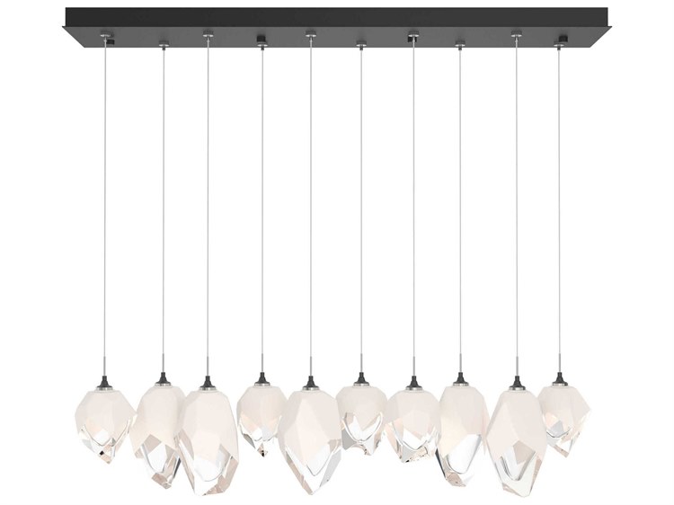 Hubbardton Forge Chrysalis 10-Light Crystal Glass Linear Island Pendant