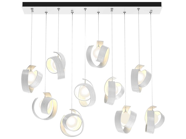 Hubbardton Forge Riza 10-Light Glass LED Linear Island Pendant