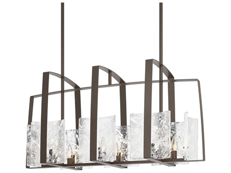 Hubbardton Forge Arc 8-Light Glass Linear Island Pendant