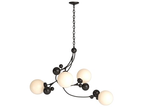 Hubbardton Forge Sprig 4-Light Glass Globe Linear Island Pendant