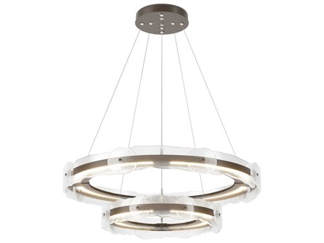 Hubbardton Forge Solstice 1-Light Glass LED Round Tiered Pendant