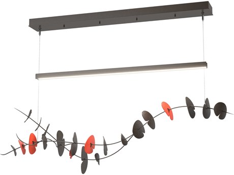 Hubbardton Forge Lily 1-Light Oil Rubbed Bronze LED Linear Island Pendant