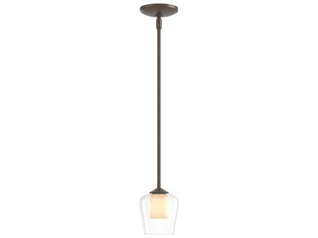 Hubbardton Forge Simple 1-Light Glass Bell Cylinder Mini Pendant