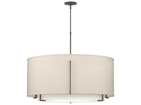 Hubbardton Forge Exos 3-Light Glass Drum Tiered Pendant