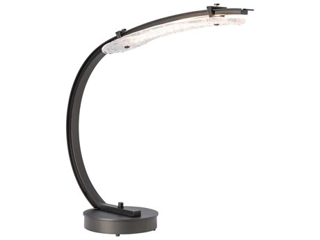 Hubbardton Forge Glissade Clear Textured Glass Desk Lamp