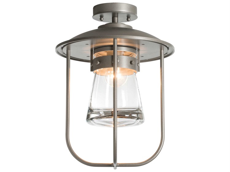 Hubbardton Forge Erlenmeyer 1-Light Outdoor Ceiling Light Gray 2