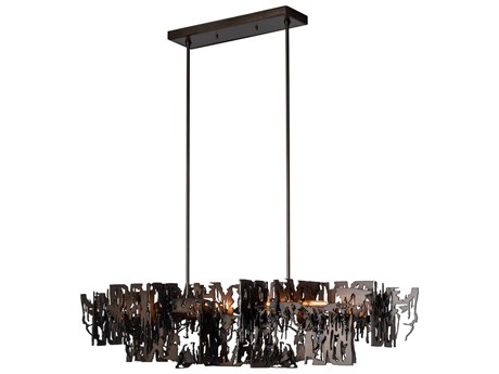 Hubbardton Forge Art + Alchemy Brutus 4-Light Linear Island Pendant