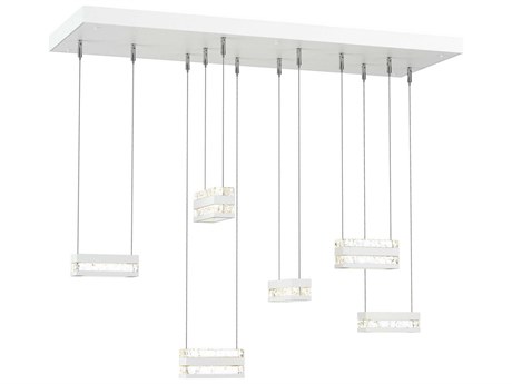Hubbardton Forge Art + Alchemy Stacks 6-Light Geometric Island Pendant