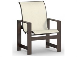 Homecrest Grace Sling Aluminum Low Back Dining Arm Chair