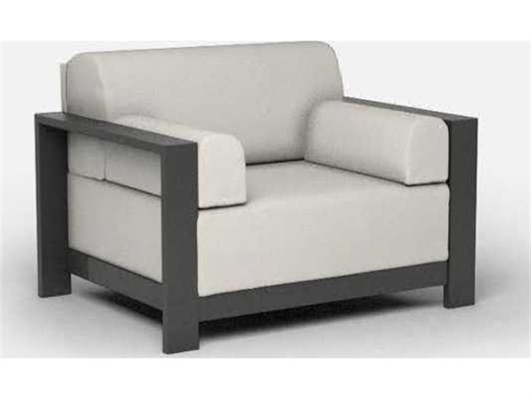 Homecrest Grace Cushion Aluminum Lounge Chair with Arm Pillows
