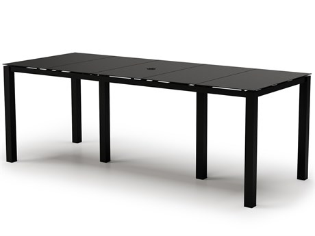 Homecrest Mode Aluminum 110'W x 44''D Rectangular Bar Table with Umbrella Hole