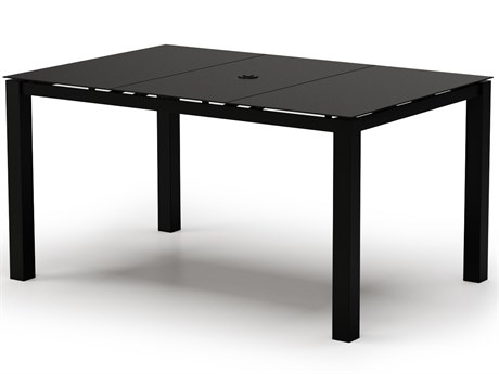 Homecrest Mode Aluminum 66'W x 44''D Rectangular Counter Table with Umbrella Hole