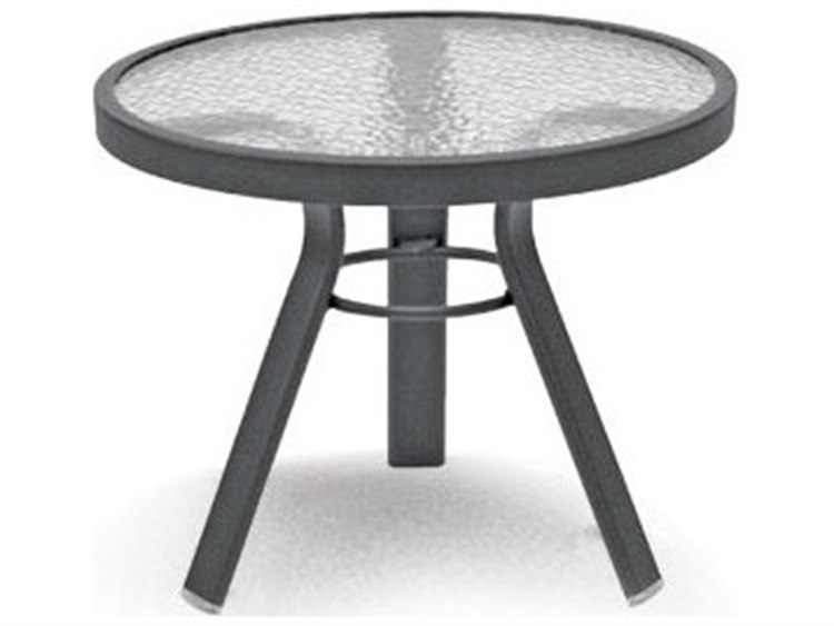 Homecrest Glass Aluminum 21'' Wide Round End Table HC17213