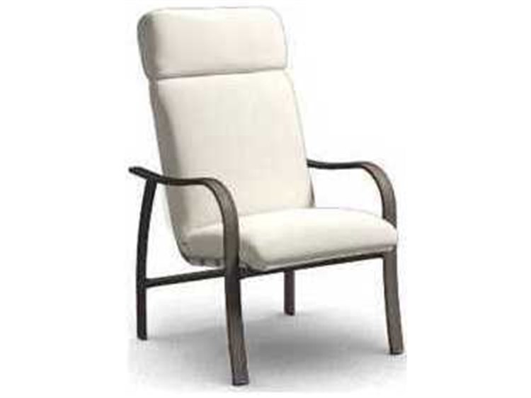 Homecrest Holly Hill Cushion Aluminum High Back Dining Arm Chair