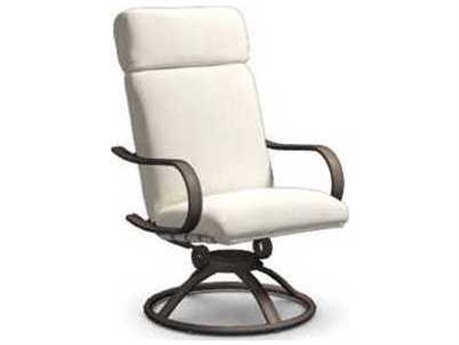 Homecrest Holly Hill Cushion Aluminum High Back Swivel Rocker Dining Arm Chair