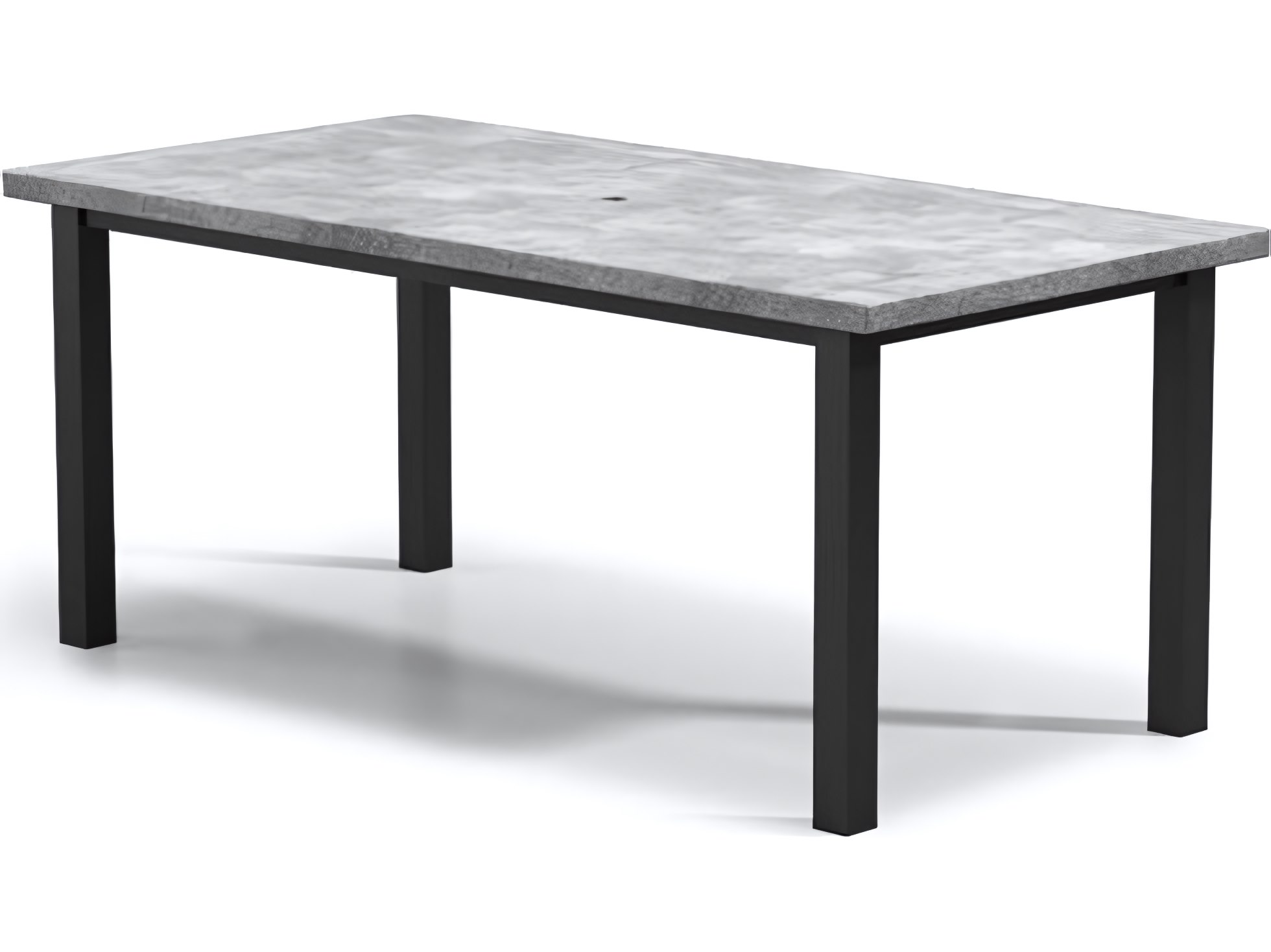 Homecrest Concrete Natural Series 84" x 42" Rectangular Balcony Table in Post Base