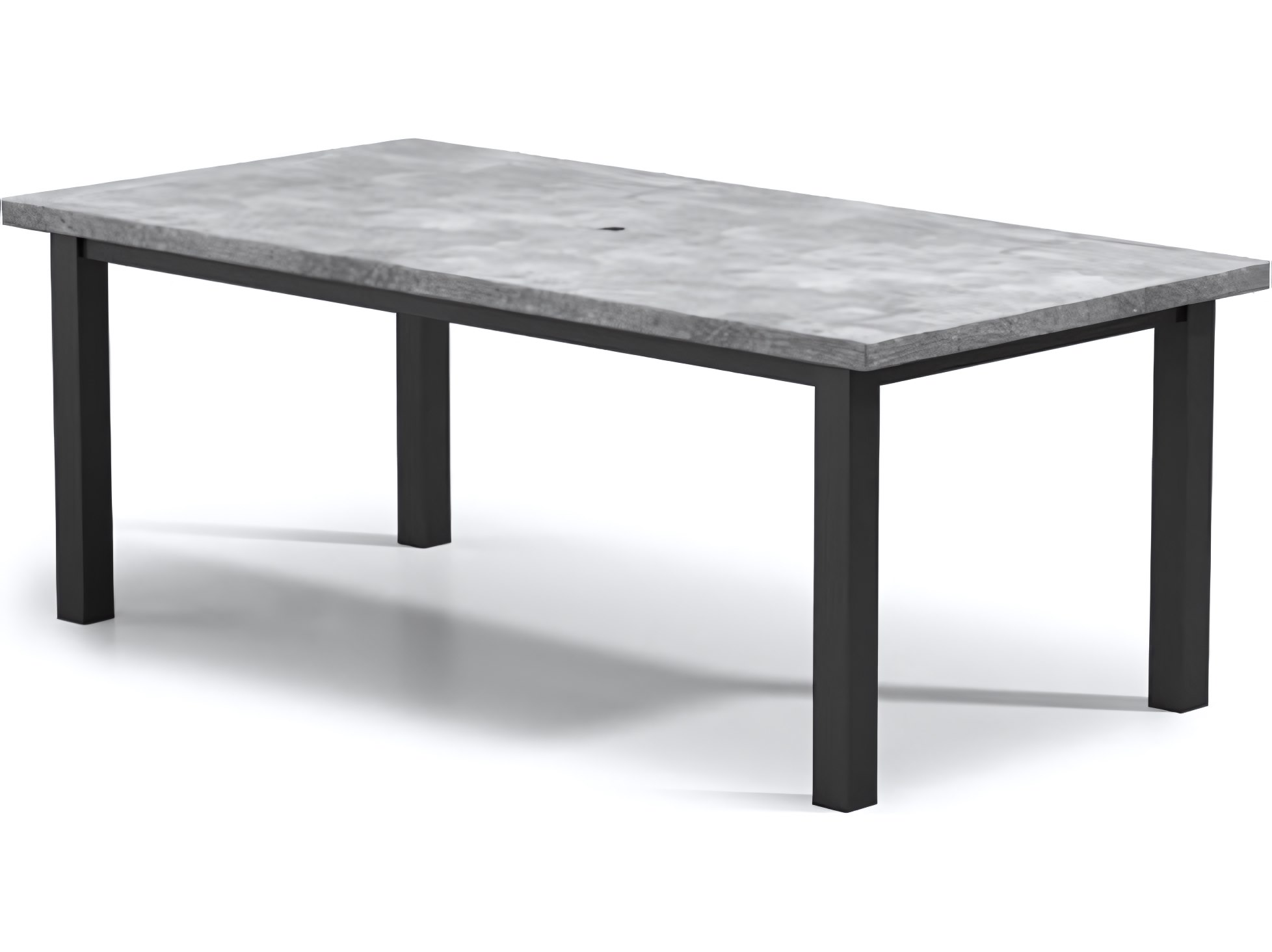 Homecrest Concrete Natural Series 84" x 42" Rectangular Dining Table in Post Base