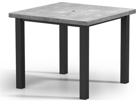 Homecrest Concrete Aluminum 42'' Square Counter Table with Umbrella Hole