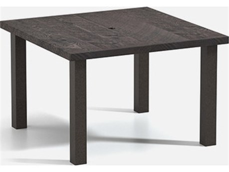 Homecrest Timber Aluminum 42'' Wide Square Post Base Dining Table