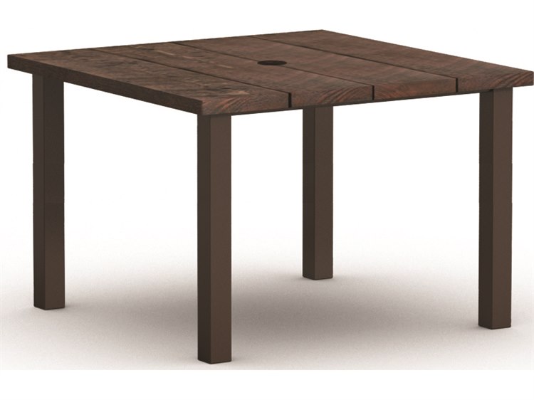 Homecrest Timber Aluminum 48'' Square Counter Table with Umbrella Hole
