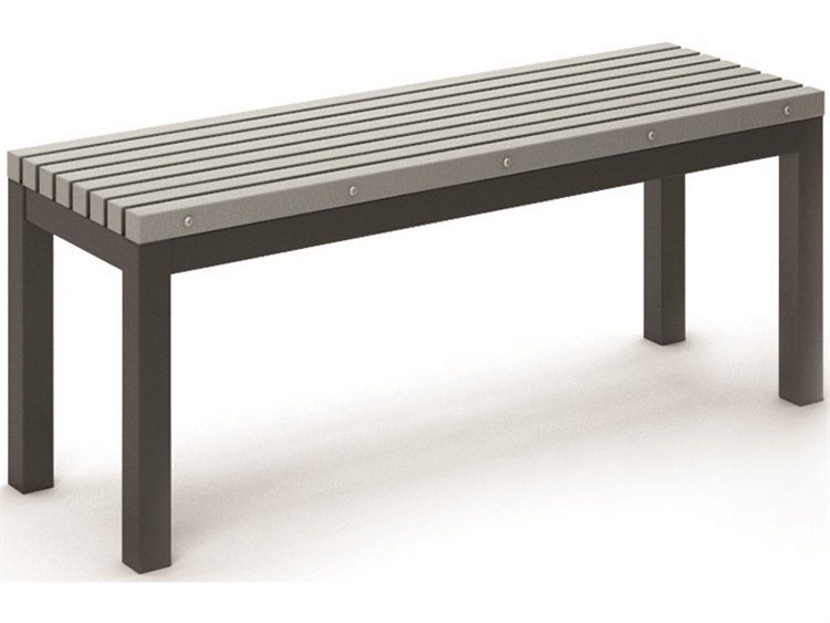 Homecrest Eden Aluminum 48''W x 15''D Slat Dining Bench