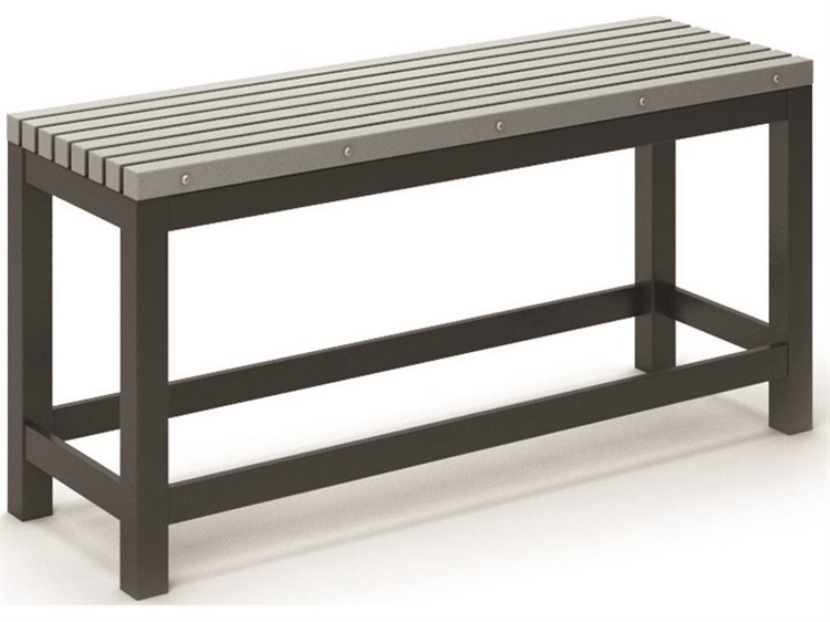 Homecrest Eden Aluminum 48''W x 15.5''D Slat Counter Bench