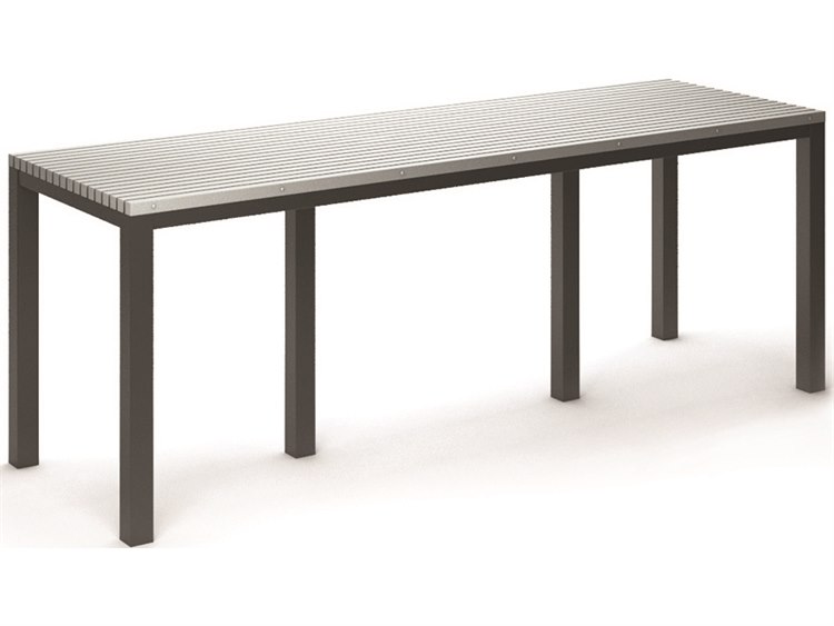 Homecrest Eden Aluminum 110''W x 35''D Rectangular Bar Table