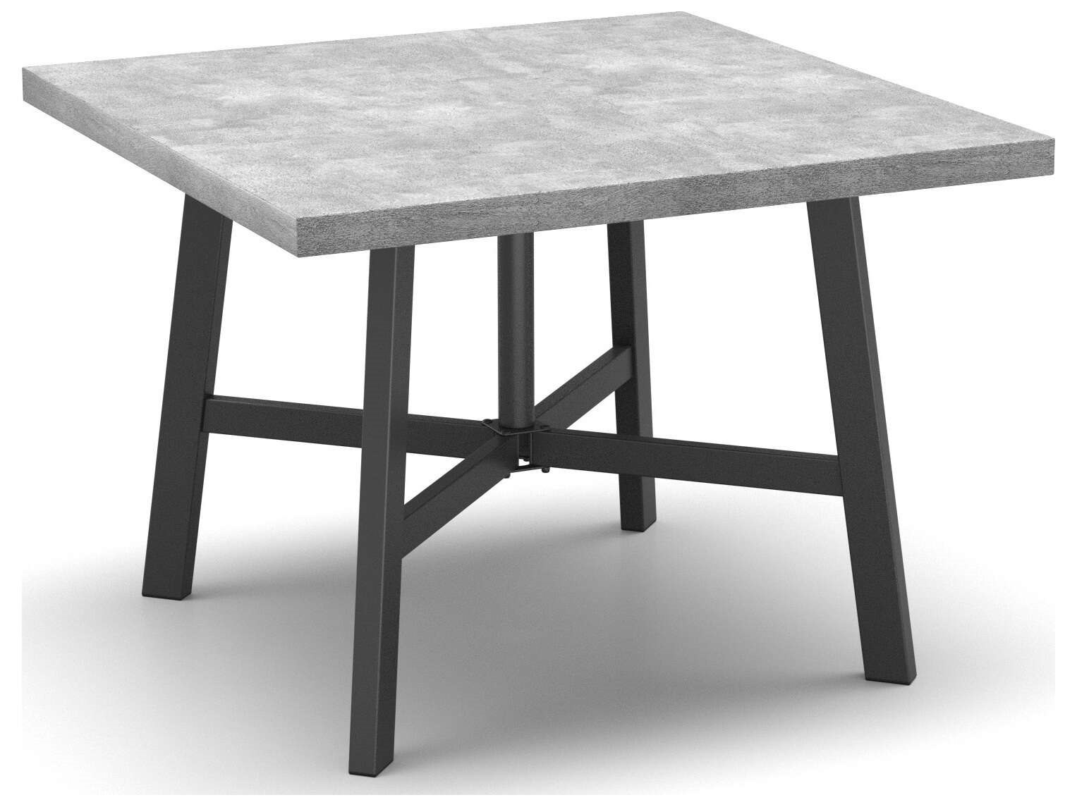 Homecrest Concrete Natural Series 42" Square Dining Table in Trestle Base