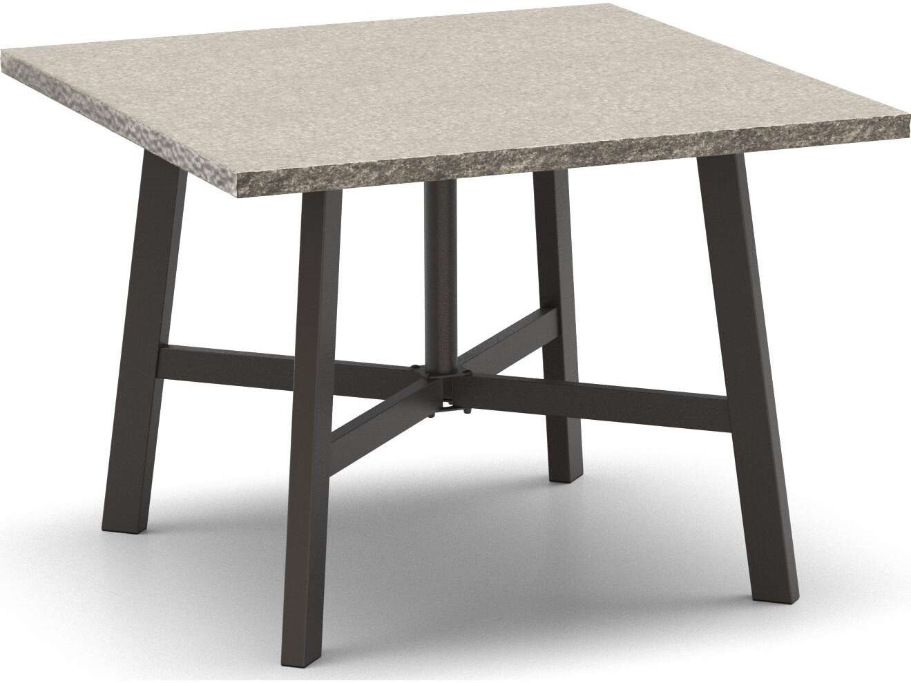 Homecrest Shadow Rock Natural Series 42" Round Dining Table in Trestle Base
