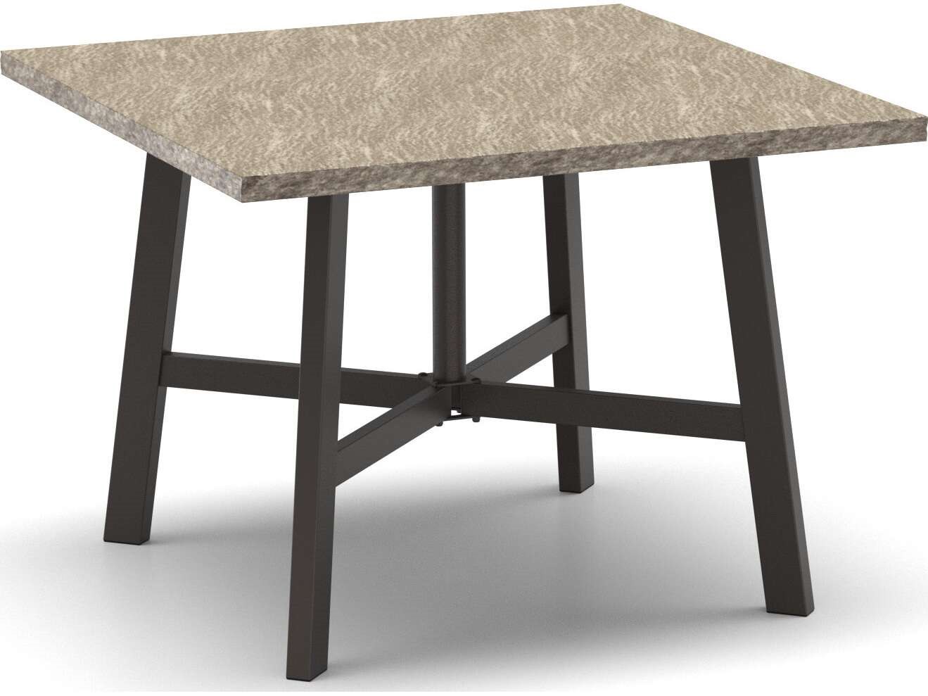 Homecrest Slate Natural Series 42" Square Dining Table in Trestle Base