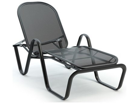Homecrest Florida Mesh Aluminum Stackable Adjustable Chaise Lounge