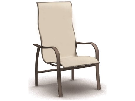Homecrest Holly Hill Sling Aluminum High Back Dining Arm Chair