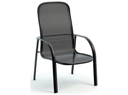 Homecrest Florida Mesh Aluminum Stackable High Back Dining Arm Chair