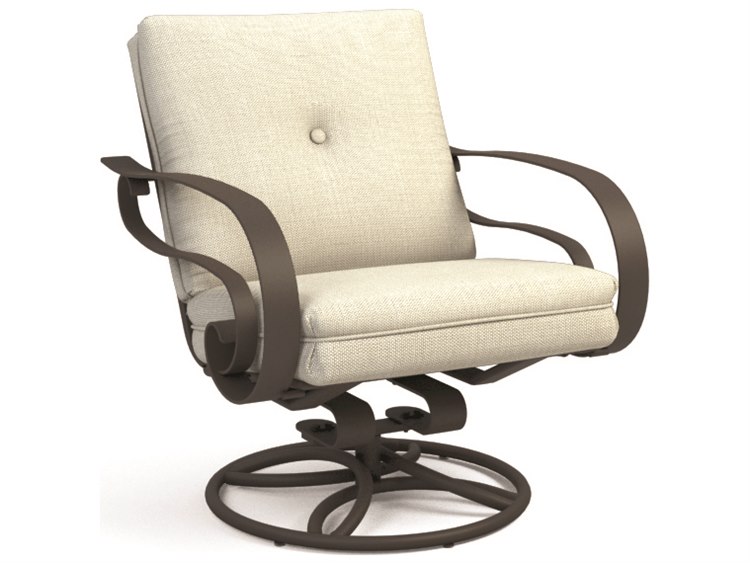 Homecrest Emory Cushion Aluminum Low Back Swivel Rocker Lounge Chair
