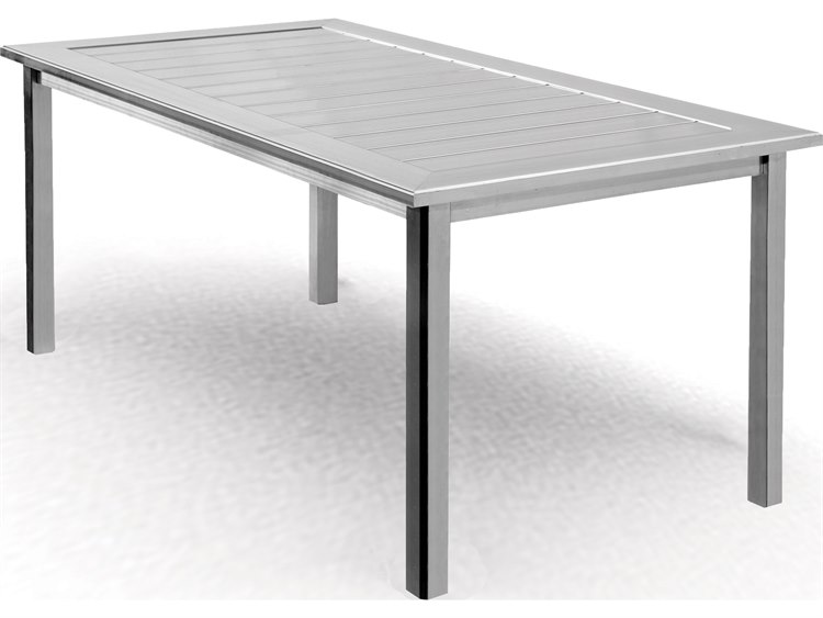 Homecrest Dockside Aluminum 62W x 32''D Rectangular Dining Table HC313264D