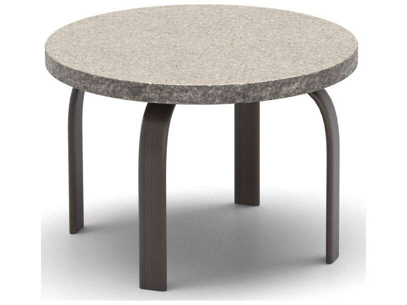 Homecrest Shadow Rock Natural Series 24" Round Side Table in Universal Base
