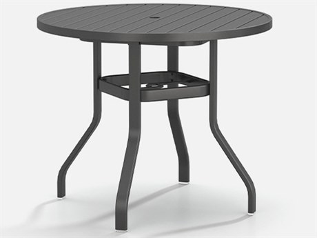 Homecrest Latitude Aluminum 42'' Round Counter Table with Umbrella Hole