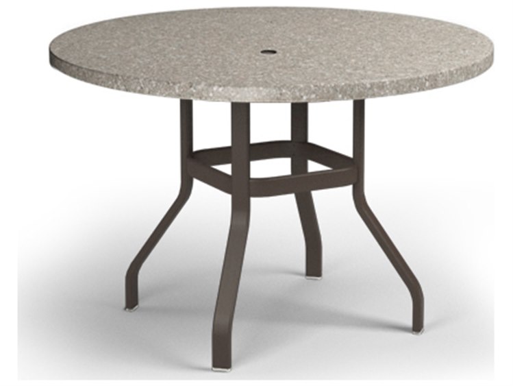 Homecrest Shadow Rock Aluminum 42'' Round Counter Table with Umbrella Hole