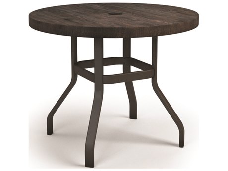 Homecrest Timber Aluminum 42'' Round Counter Table with Umbrella Hole