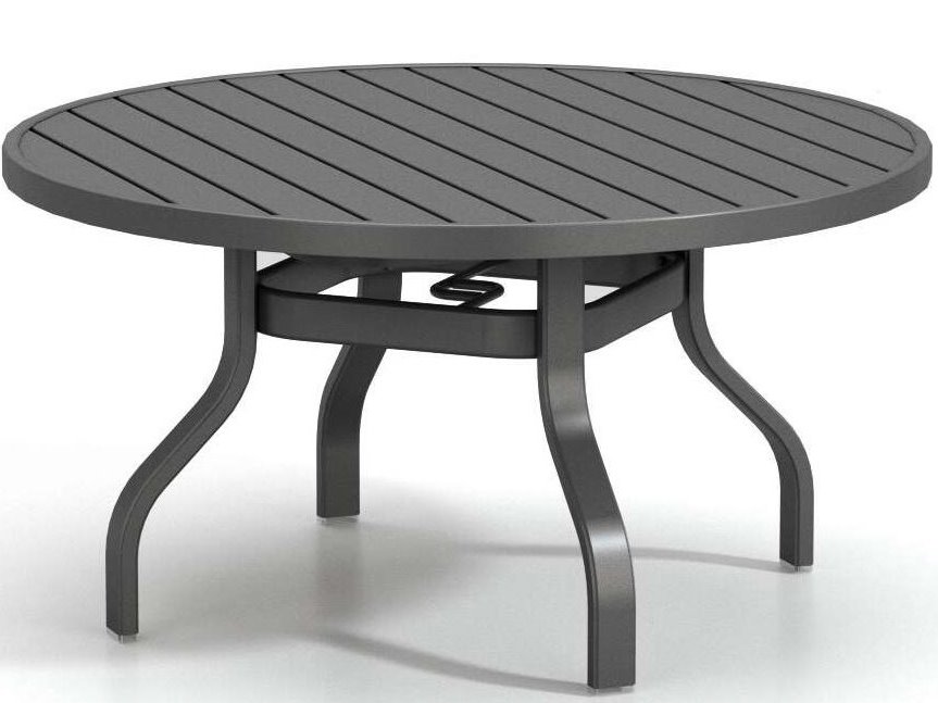 Homecrest Latitude Aluminum Round Universal Base Outdoor Chat Table