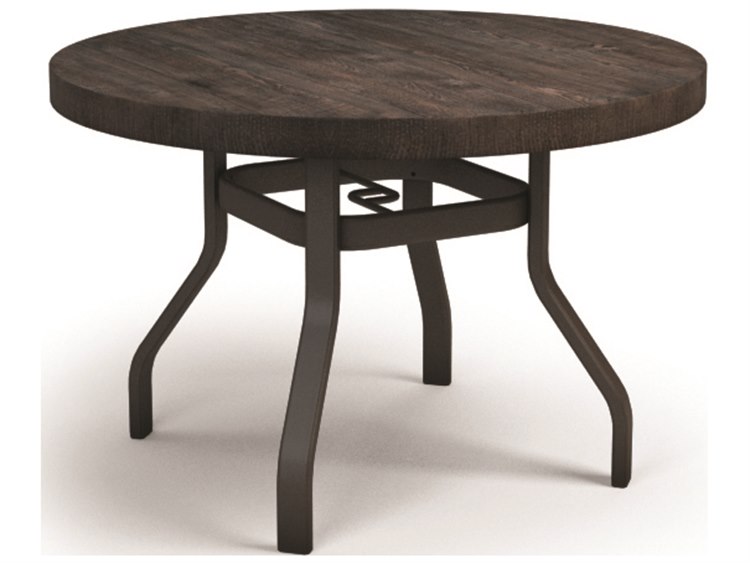 Homecrest Timber Aluminum 42'' Round Dining Table with