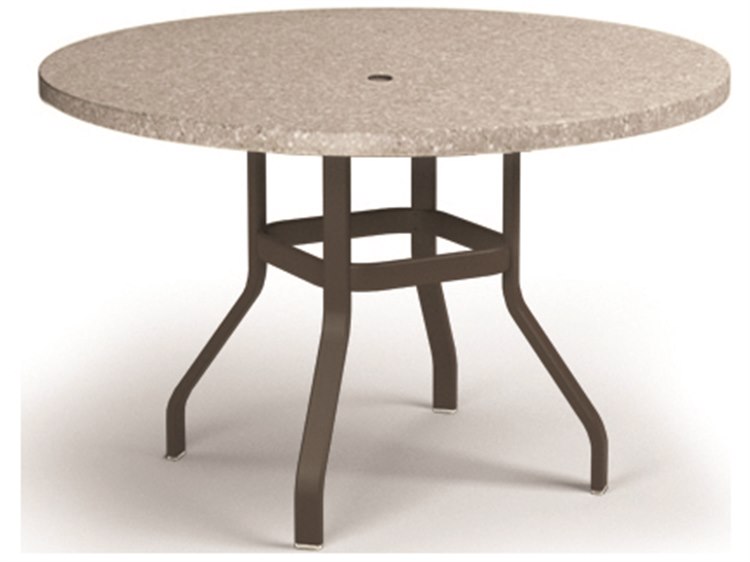 Homecrest Shadow Rock Aluminum 48'' Round Counter Table with Umbrella Hole