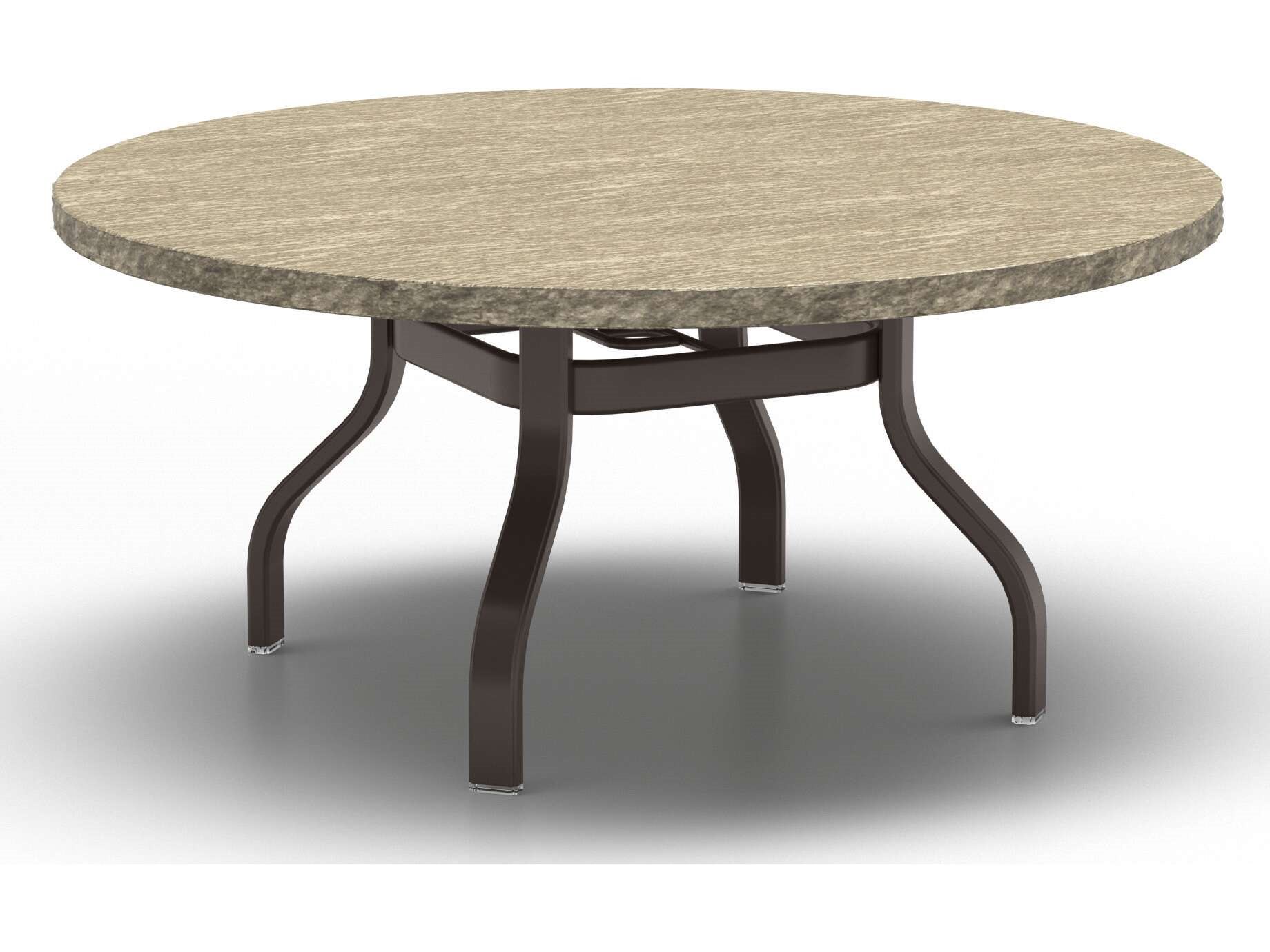 Homecrest Slate Natural Series 48" Round Chat Table with Umbrella Hole