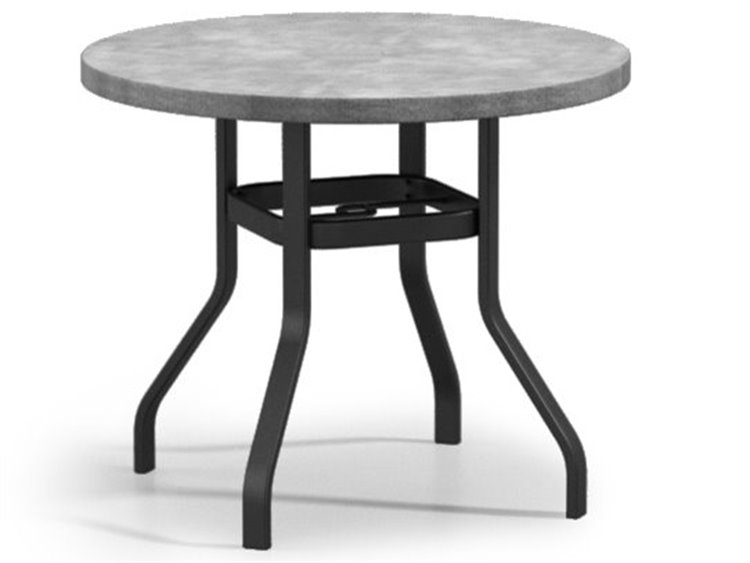 Homecrest Concrete Aluminum Round Outdoor Counter Table