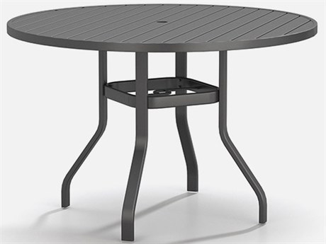 Homecrest Latitude Aluminum 54'' Round Counter Table with Umbrella Hole