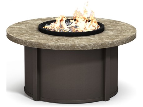 mecrest Sandstone Aluminum 42'' Round Fire Pit Table
