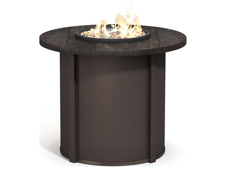 Homecrest Timber Faux Wood Aluminum 42'' Round Fire Pit Table
