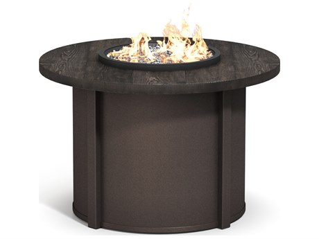 Homecrest Timber Faux Wood Aluminum 42'' Round Fire Pit Table
